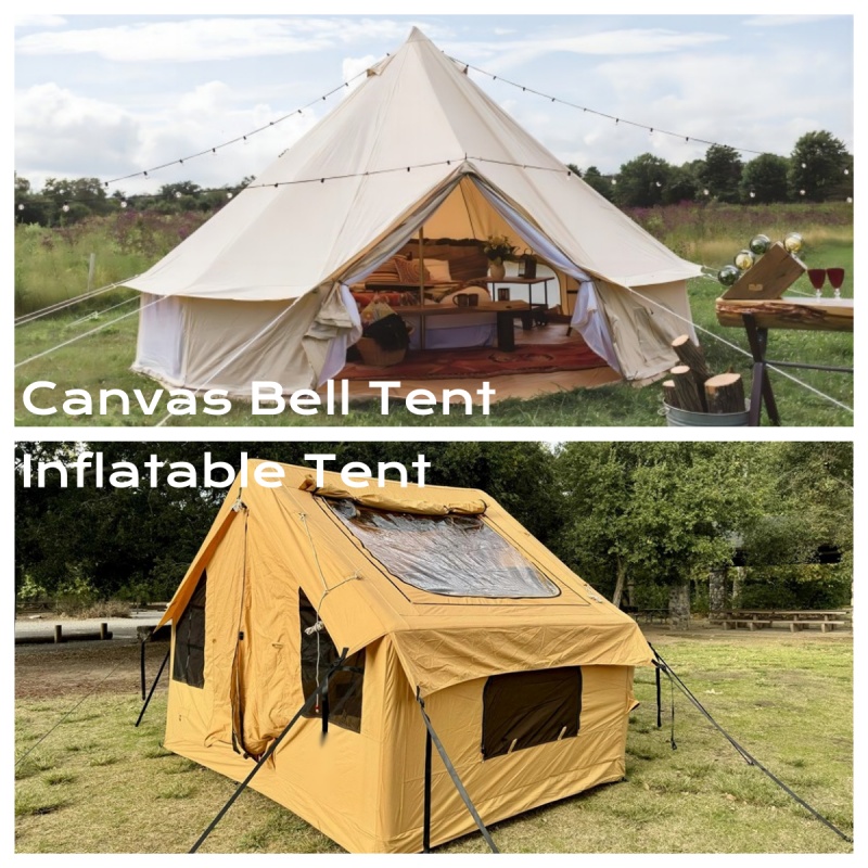 Imprescindibles para glamping: Tiendas de campaña de lona vs. tiendas inflables