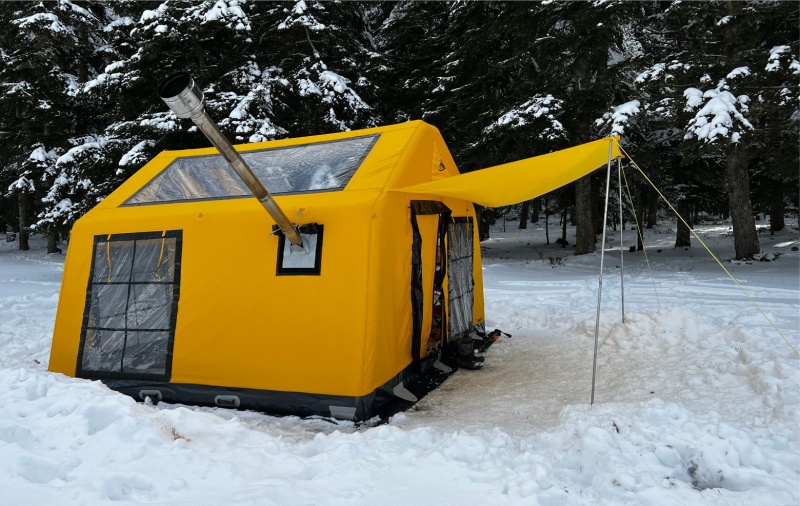 ¿Cómo utilizar tiendas de campaña inflables en invierno?