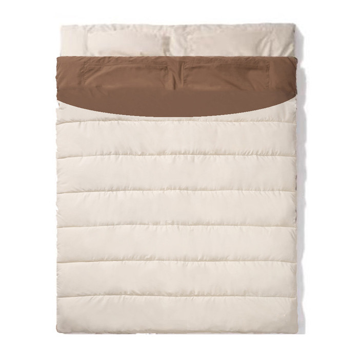 Saco de dormir doble ultraligero para exteriores con almohadas