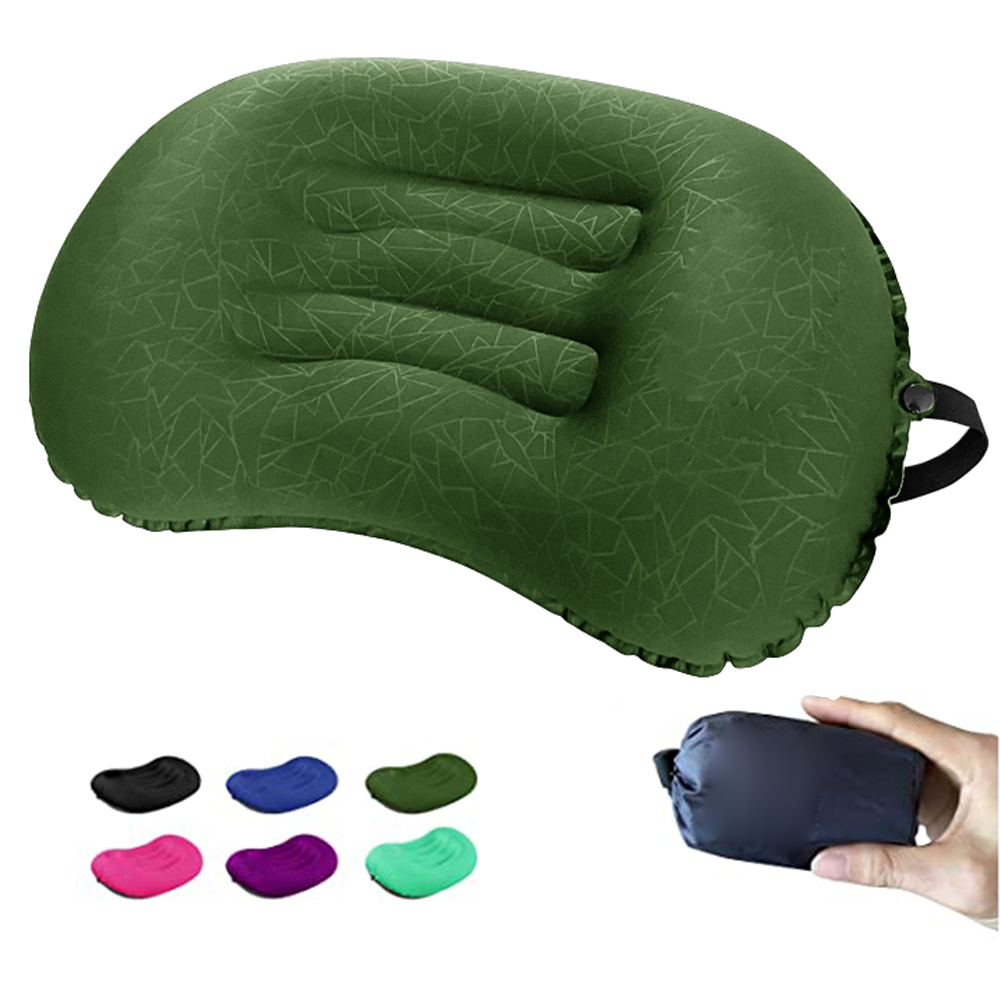 Almohada inflable ligera para acampar al aire libre