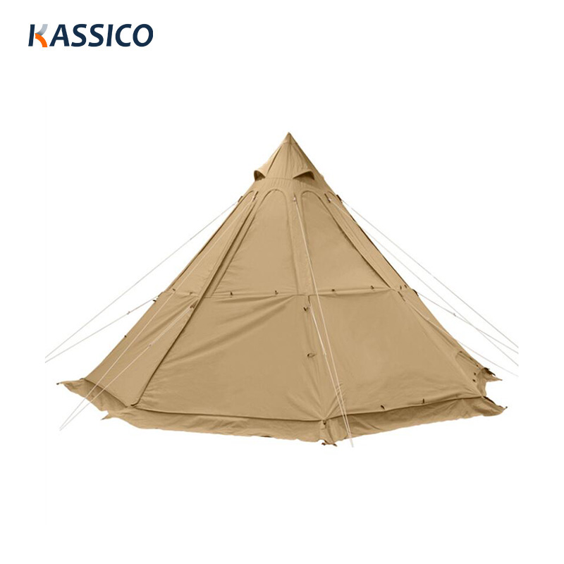 Tienda de campaña tipi con forma de pirámide india