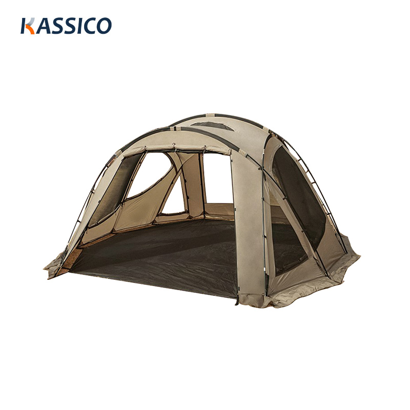 Tienda de campaña tipo domo para exteriores, ideal para eventos, fiestas y acampadas familiares.