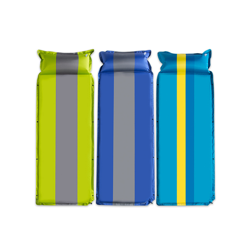 Colchón autoinflable para dormir para acampar al aire libre con almohada