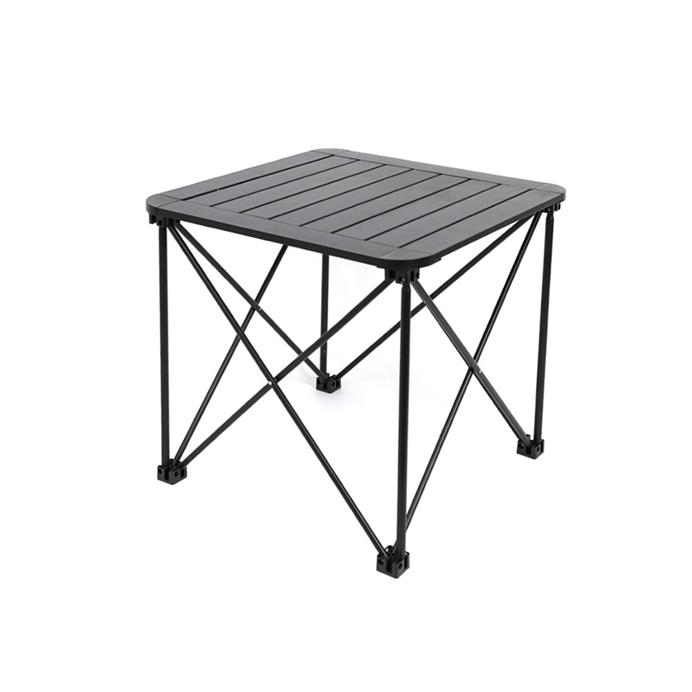 Mesa plegable de aluminio con tapa enrollable