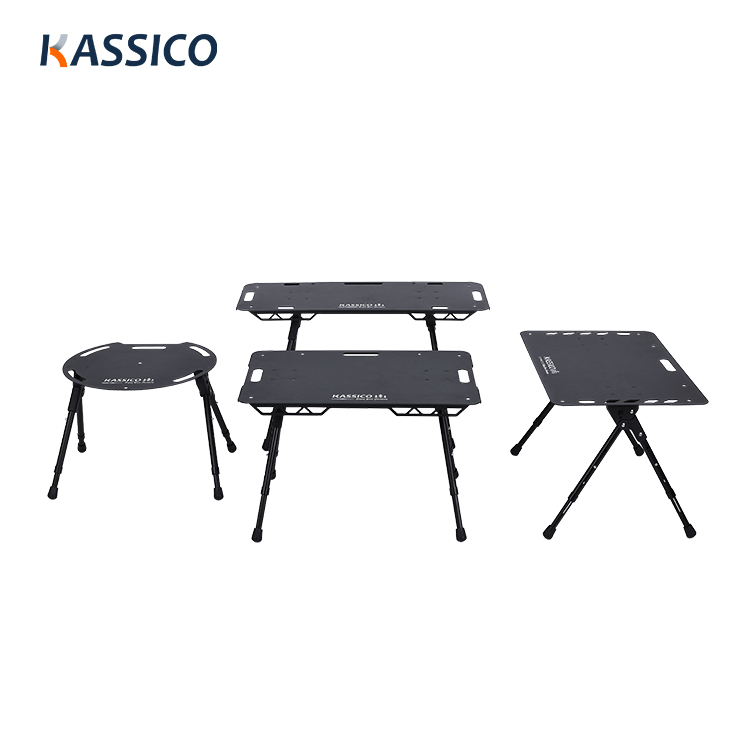 Mesa de camping plegable de aluminio para viajes, barbacoa, picnic, jardín, patio