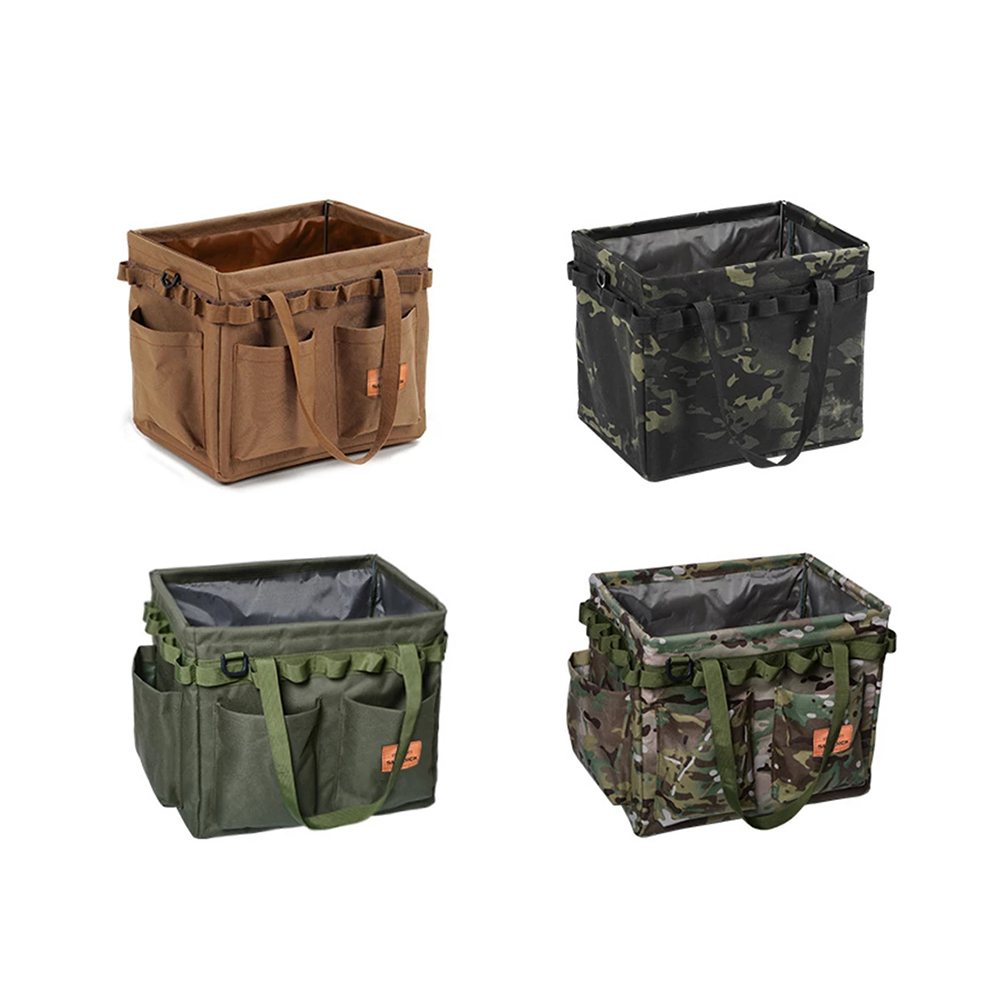 Bolsa de herramientas para acampar al aire libre, impermeable, para viajes, portátil, con cesta separada para exteriores, almacenamiento