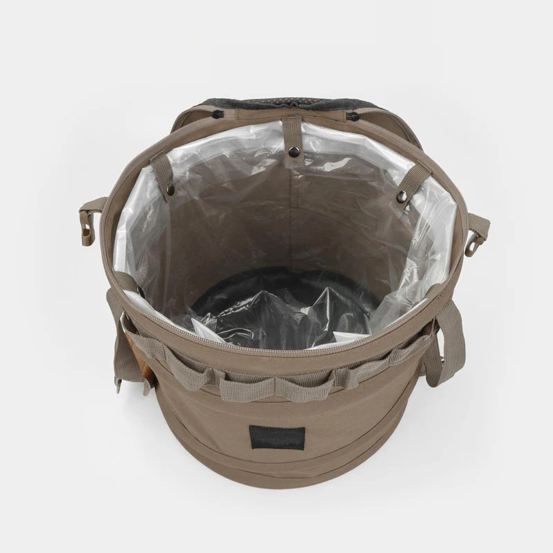 Bolsa de cubo de basura multifuncional para acampar al aire libre, picnic, cocina, bolsa de almacenamiento de cubo