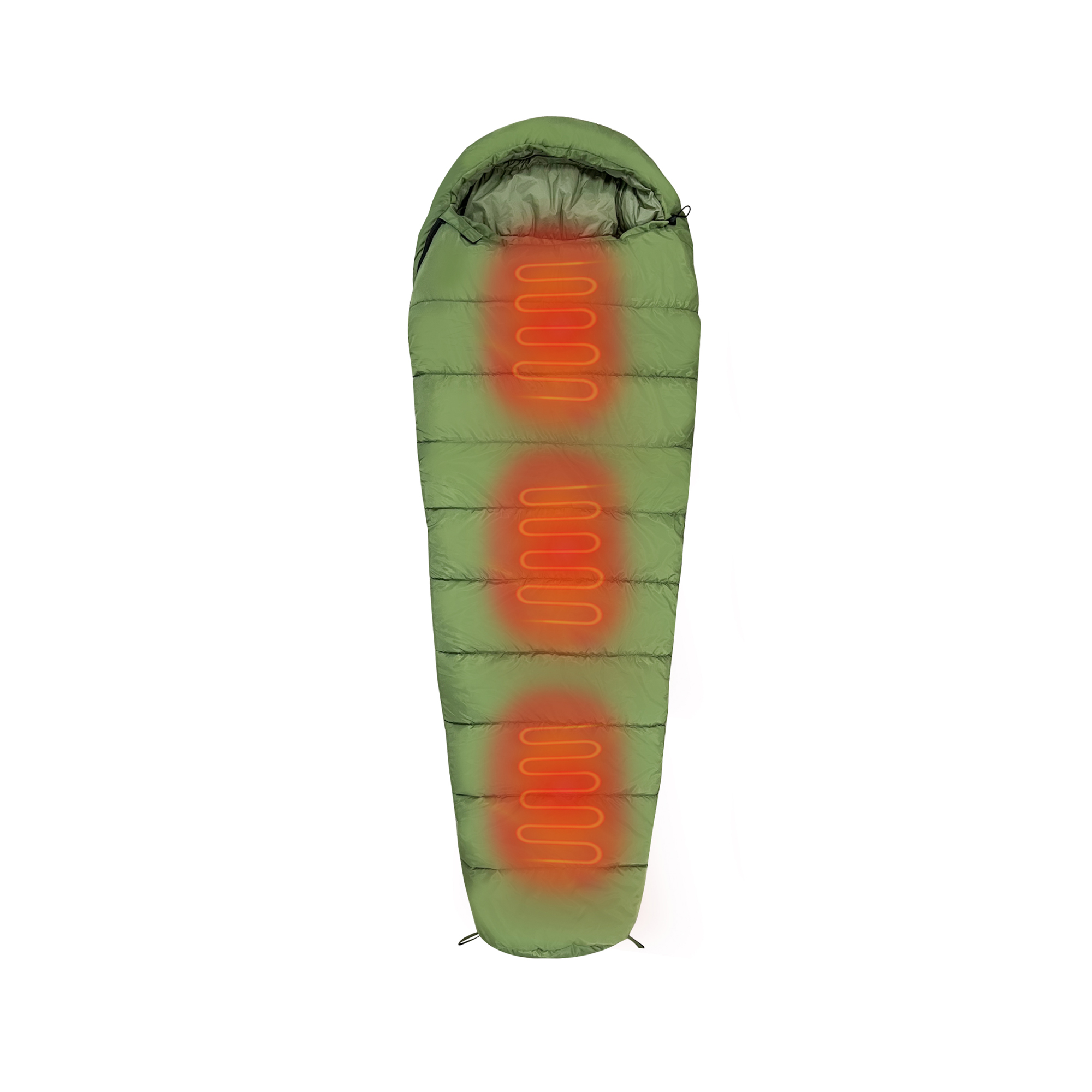 Saco de dormir de camping calefactable y seguro con temperatura ajustable