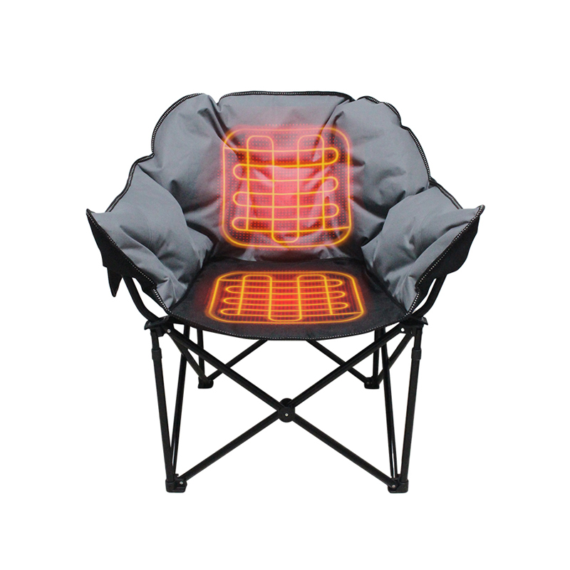 Silla de camping extragrande con calefacción para pesca en invierno