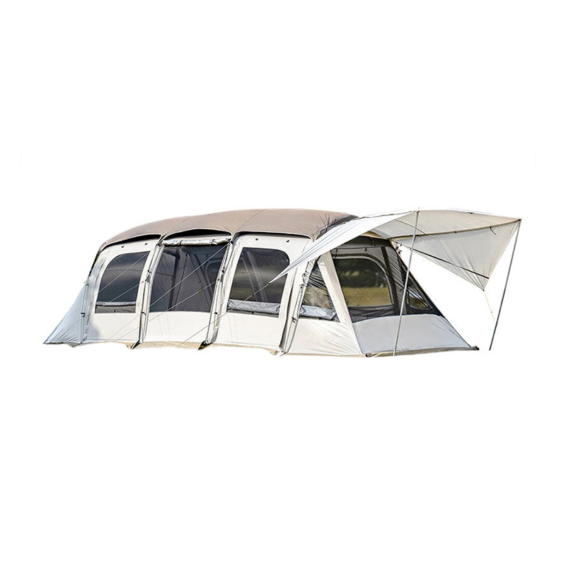 Tienda de campaña tipo túnel impermeable de varias habitaciones para acampar en familia