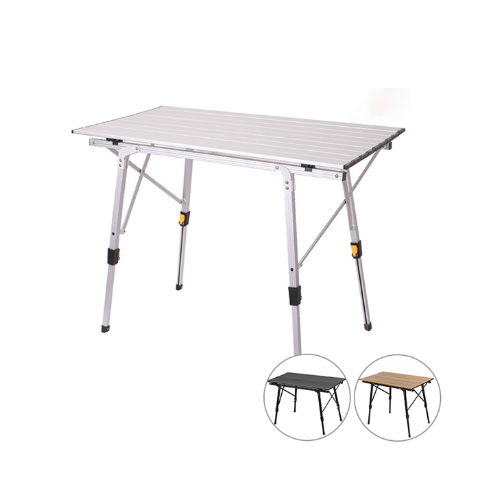 Mesa de camping plegable de aluminio con altura ajustable