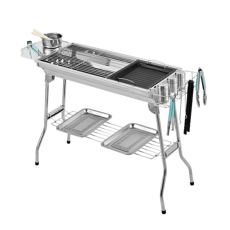 Parrilla de carbón para exteriores para acampar, hacer picnics y ir a la playa