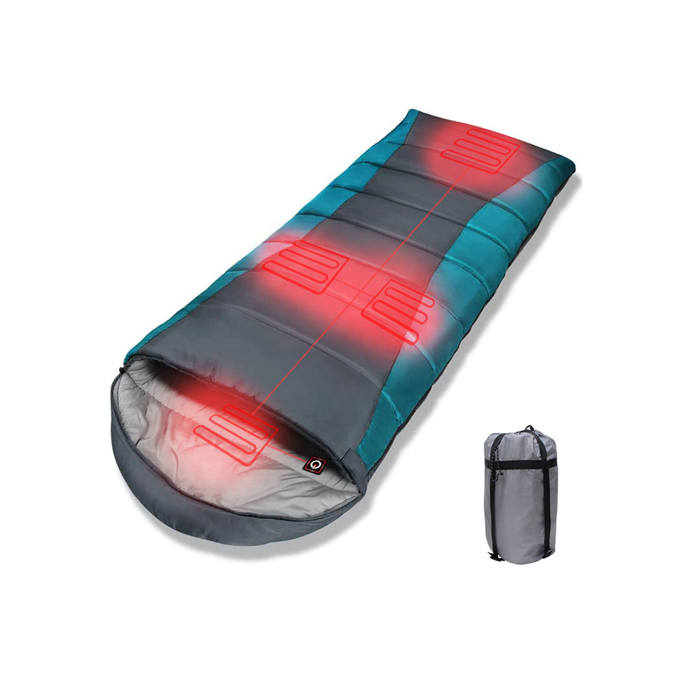 Saco de dormir para acampar con calefacción eléctrica de 12 V