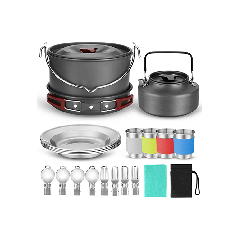 Juego de utensilios de cocina para acampar al aire libre