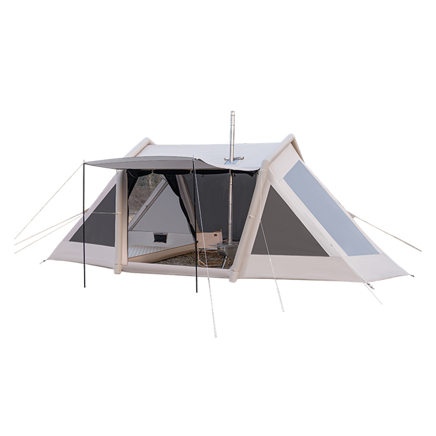 Tienda inflable tipo túnel para coche, de 2 habitaciones, para acampar