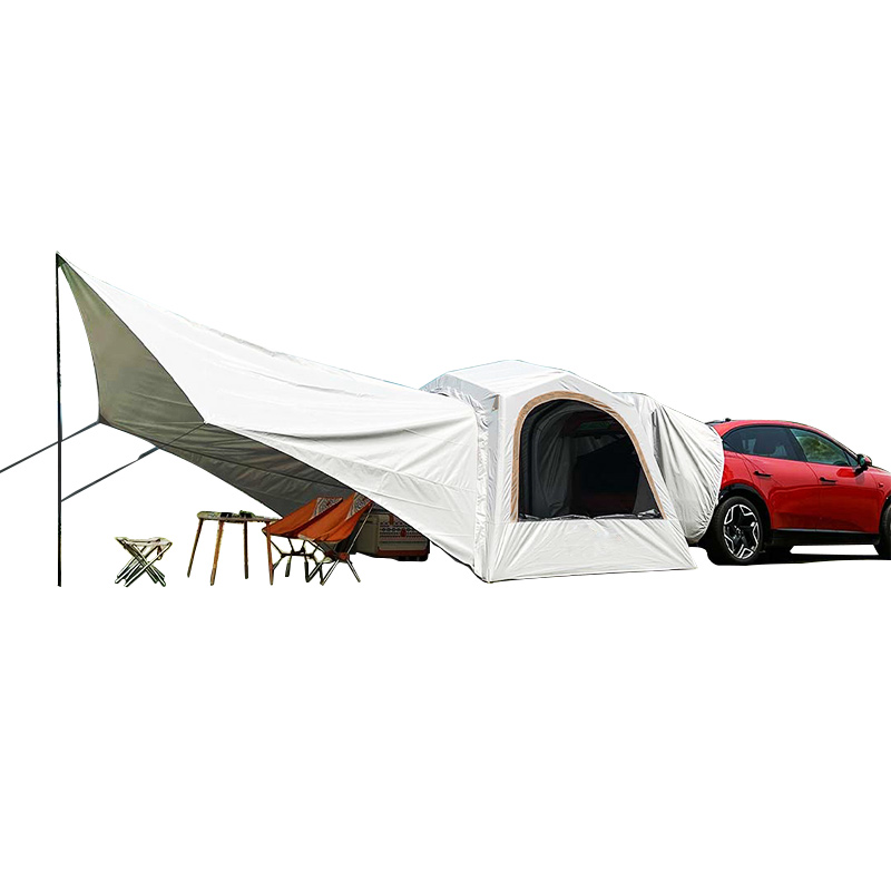 Tienda inflable para acampar en el maletero del coche para viajes en coche